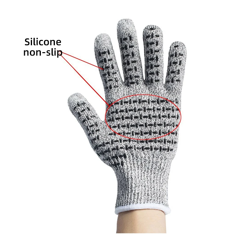 Level 5 Safety Cut-Resistant Gloves Fishing Hunting Kitchen Safety Work Gloves Multi Purpose Steel Wire By Prostormer
