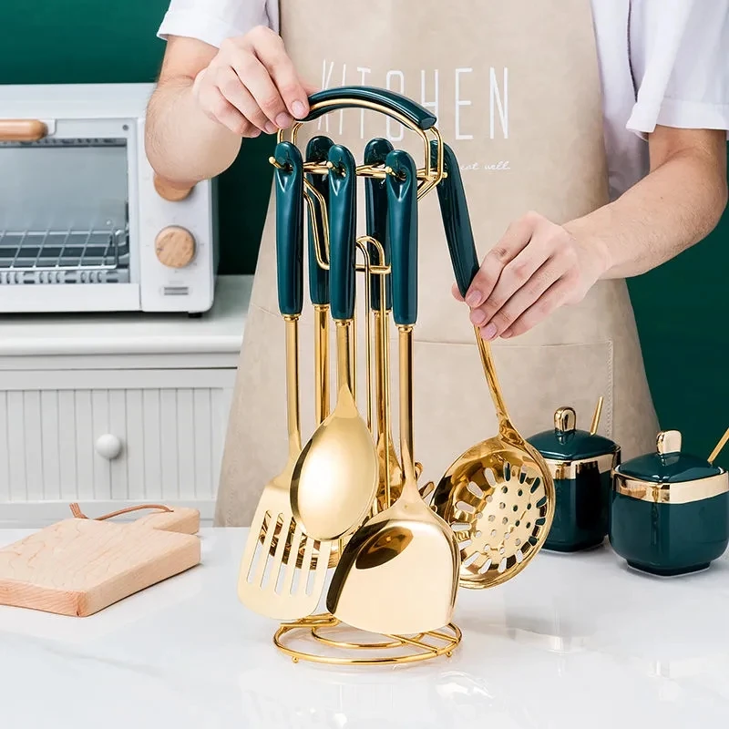 Rose Gold Kitchen Accessories  Gold Accessories Home Kitchen - 7pc Kitchen  Gadget - Aliexpress