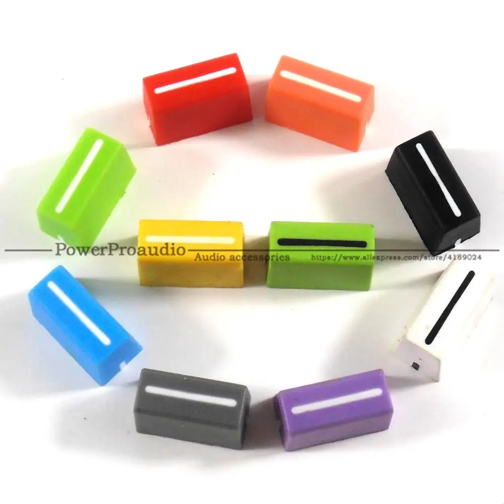 10Pcs Colorato Canale Fader Cap Riparazione Dj Per Numark Ns6 Ns7 Pro3 S2 S4 S8 Controller Mixer