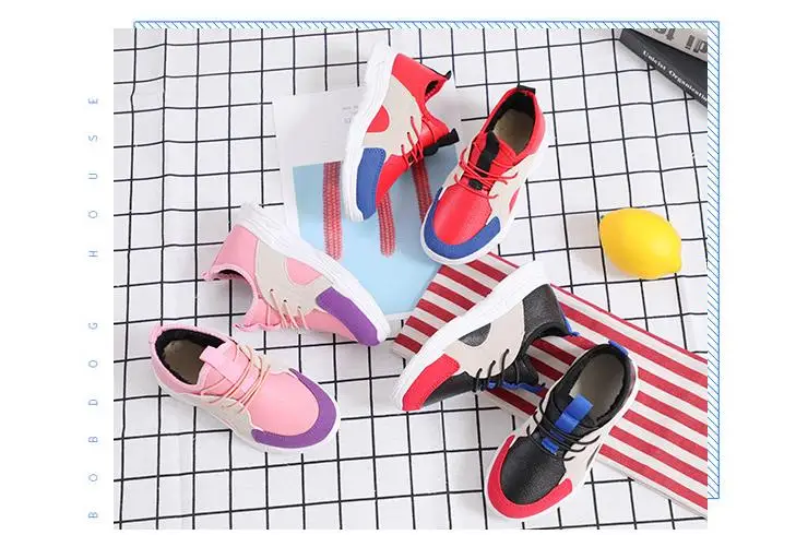 Детская повседневная обувь для мальчиков; дышащая противоскользящая разноцветная обувь; кроссовки с мягкой подошвой для больших девочек; обувь для тренировок