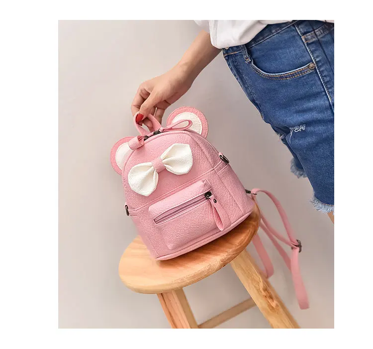 Дисней Микки Маус Детская сумка на плечо девочка Сумочка Минни маленькая сумка малыш милый бант маленький рюкзак Детская школьная сумка