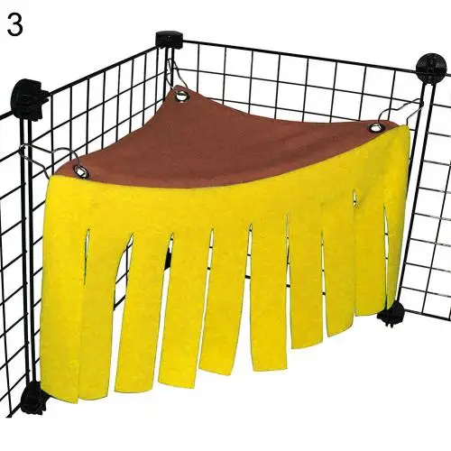 Coffee Yellow Товары для домашних животных маленькая палатка с кисточками клетка-гнездо белка угловой занавес HIDEWAY попугай гамак хомяк, домашнее животное палатка висящая мягкая Tas - Цвет: Coffee Yellow