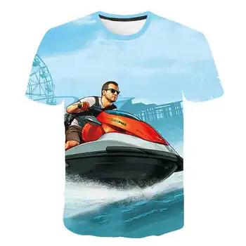 

The latest game T-shirt Grand Theft Auto T-shirt designed for kids fun T-shirt boy / girl children summer casual top T-shirt