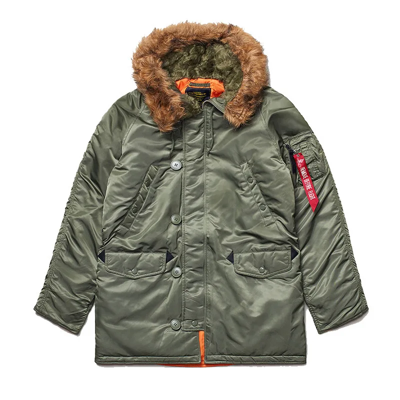 Winter N3b Polar Warm Cotton Coat Couple Outdoor Trekking Hunting Climbing Hiking Travel Men's Work Tops Medium Long Windbreaker cotton jacket