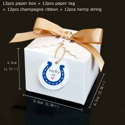 12 комплектов бумага для поделок в стиле ретро подарочные коробки Симпатичные Llama русалка украшения канцелярские сумки для хранения Роза спасибо офисные школьные принадлежности - Цвет: lucky in