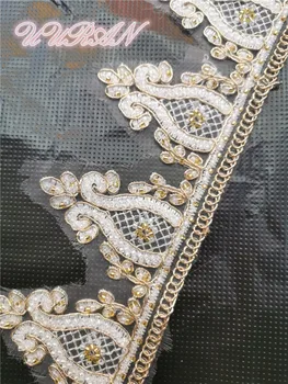 

Luxury beaded embroidery lace french lace ribbon fabric guipure diy trims warp knitting sewing Accessories