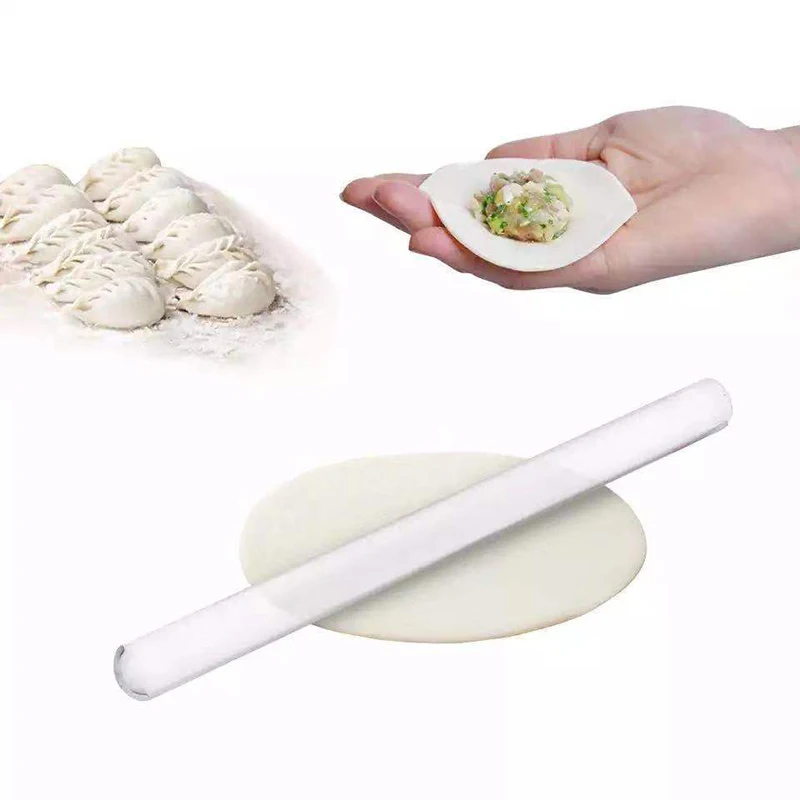 Non-stick Acrylic Embossed Rolling Pin Transparent Rolling Pin Cake Roller Decorating Pastry Dough Tool Noodle Dough Stick2