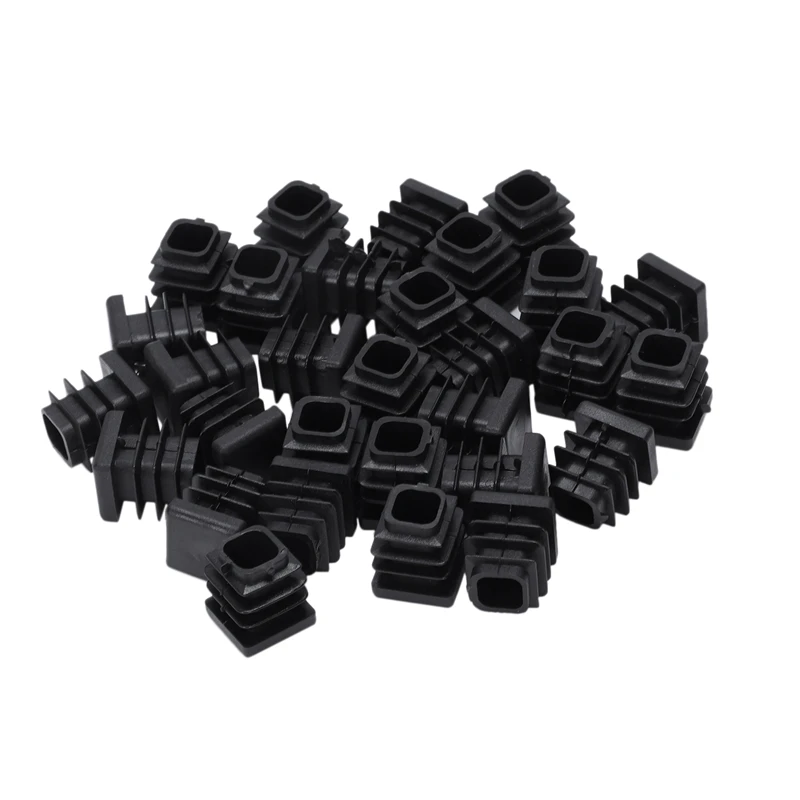 

Square Table Chair Leg Feet Tube Pipe Insert Cap 16mmx16mm 30pcs Black