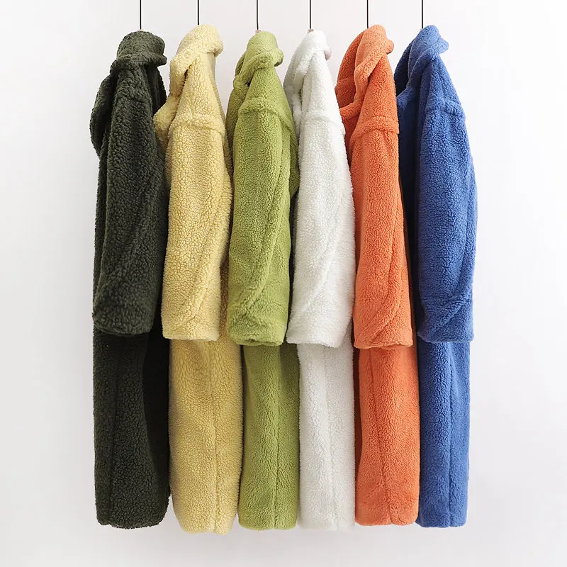 Nagodo длинное плюшевое пальто зимнее теплое пальто из овечьей шерсти Одежда для беременных женщин большие размеры Дамская Куртка 12 цветов