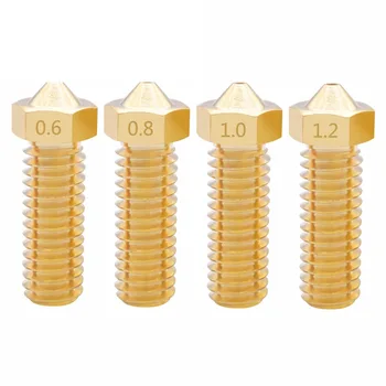 

2pcs 3D Printer M6 Volcano Extra Lengthen Copper Brass Nozzle Full Metal Nozzle 0.6mm/0.8mm/1.0/1.2mm for 1.75mm/3.0mm Fliament