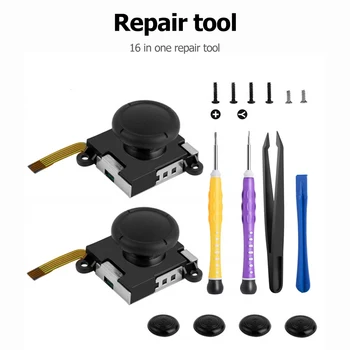 

16 in 1 3D Repair Parts Replacement Joystick Analog Thumb Stick Repair Parts for Nintendo Switch Joy Con Controller