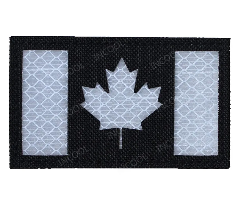 Canada Flag Embroidered Patches Maple Leaf Canadian Flags Military  Patches Tactical Emblem Appliques 3D Embroidery Badges 