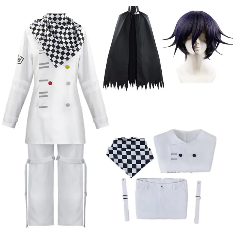 Transform into the enigmatic and mischievous Kokichi Oma from Danganronpa V3 with this striking cosplay costume. Embrace his charismatic persona with precision in this meticulously crafted uniform, complete with a signature scarf cloak. Whether you're attending a convention or embodying the essence of President Oma, this ensemble ensures authenticity and attention to detail. Dive into the thrilling world of Danganronpa and captivate fans with your portrayal of this iconic character.