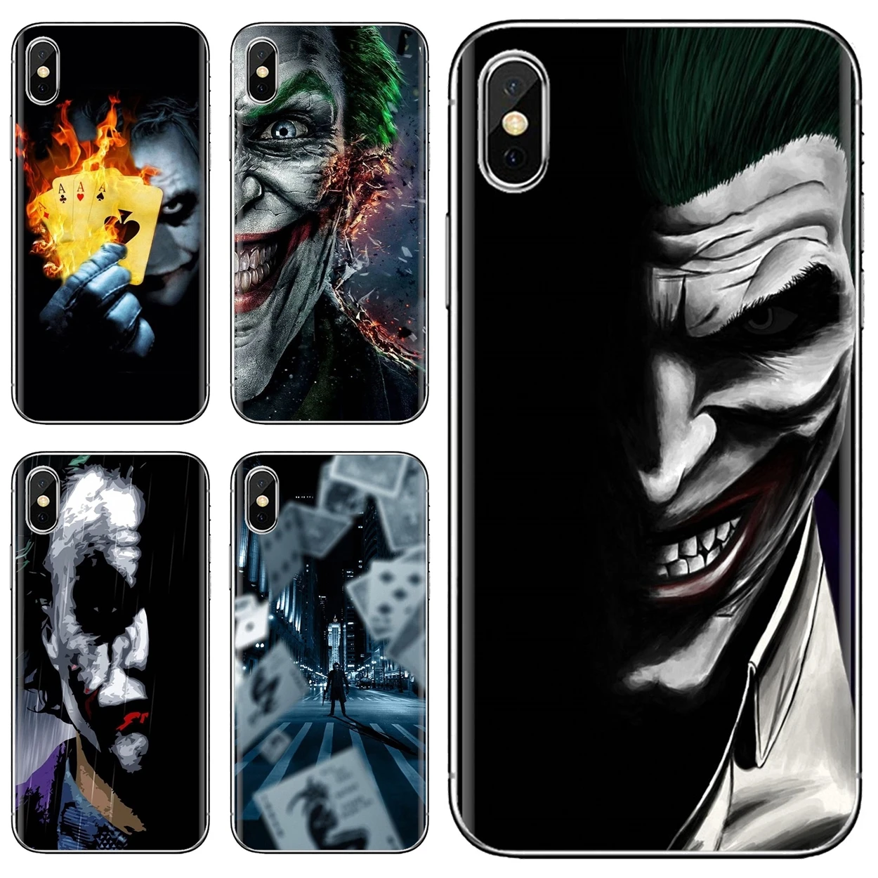 Для iPhone 10 11 12 Pro Mini 4S SE 5C 6 6S 7 8 X XR XS Plus Max 2020 черный-рыцарь-C-Бэтмен-Джокер-темный