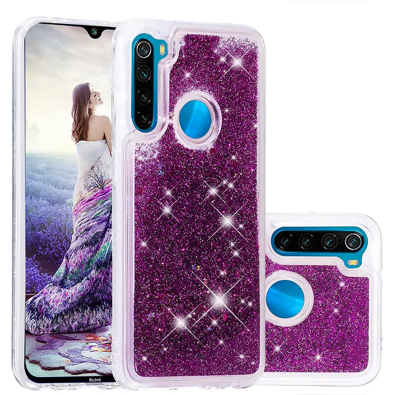 

Xiaomi Redmi Note 8 Case Soft Silicon Cover For Xiaomi Redmi Note8 Note 8 Pro Liquid Glitter Quicksand Shockproof Phone Cases