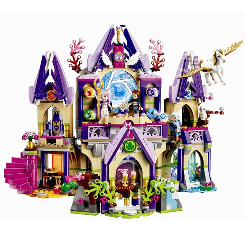 

808pcs Skyra's Mysterious Sky Castle Building Block Bricks Compatible Legolinglys Elves Series 10415 Toys for Children
