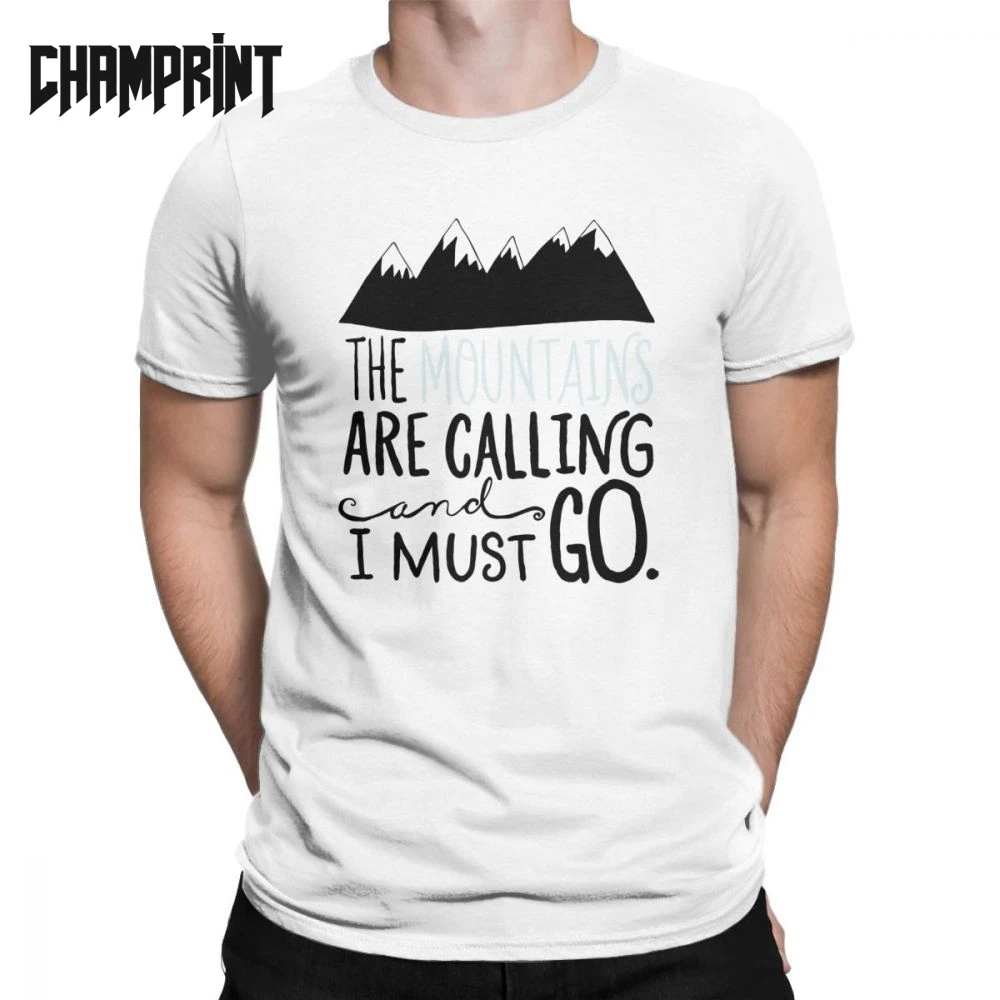 Мужская футболка с принтом горы для альпинизма пешего туризма винтажные