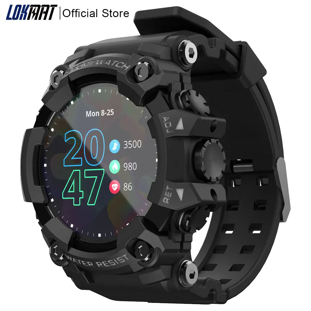 LOKMAT ATTACK Full Touch Screen Fitness Tracker Smart Watch Men Women Heart Rate Monitor Bluetooth Smartwatch For Android ios|Smart Watches| - AliExpress