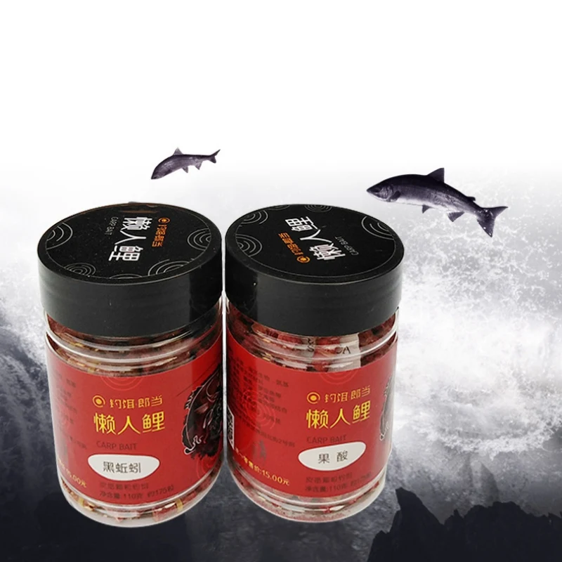 Carp Fishing Bait Red Worm Grain Lure Pellet Smell Insect Particle With Rubber Band Accessories | Спорт и развлечения