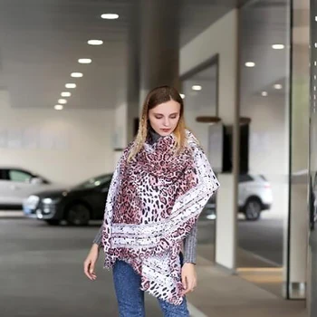 

Womens Leopard Print Little Silk Scarf Hair Tie Band Neckerchief Multi-Purpose Designer Scarf Women Luxury 2019