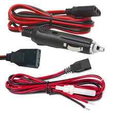 CB Power Cord Adapter Charger 3 Pin Plug Cable 2 Wire 15A Fused Replacement with 12V Cigarette Lighter Plug for CB/Ham Radio