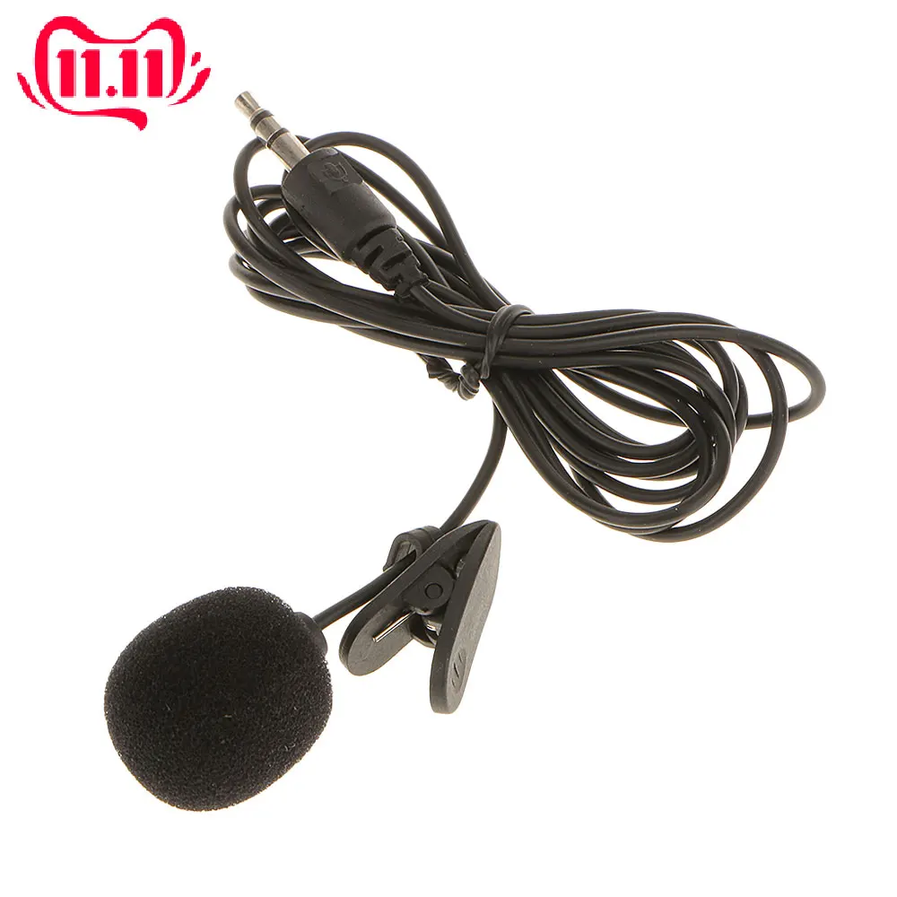 3.5mm Mini Studio Speech Microphone Mic Clips On Lapel for PC Desktop Notebooks