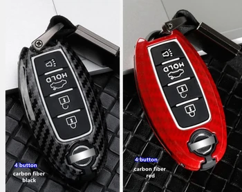 

Car Carbon Fiber Key Case KeyChain For Nissan Altima Maxima Pathfinder Oct26 For Infiniti EX FX G25 G37 FX35 EX25 EX35 FX37 EX37