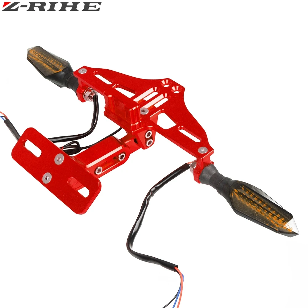 CNC алюминиевый мотоциклетный задний номерной знак держатель для KTM DUKE 390 690 125 200 DUKE 85 80 160 125 250 450 500 EXC EXCF EXC - Цвет: Red yellow