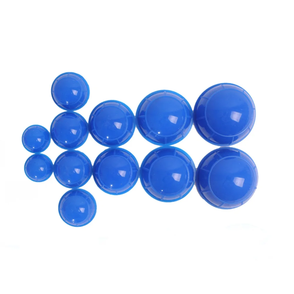 12PCS blue 12 шт вакуумные банки, присоски, Набор чашек, силиконовые банки для терапии, резиновые присоски для похудения, массажер для спины - Цвет: 12PCS blue