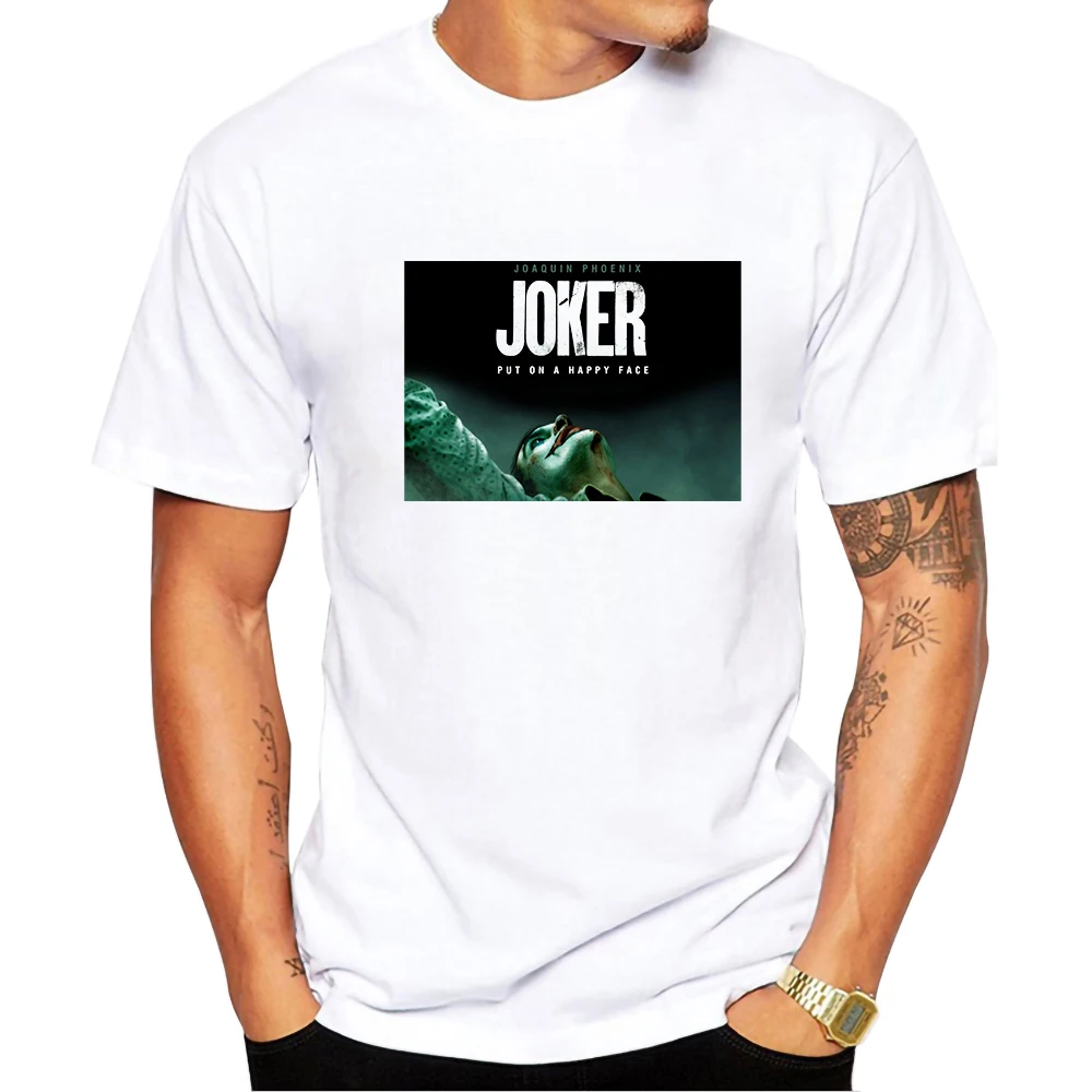 Joaquin Phoenix Horror Movie 2019 Joker Мужская футболка модная мужская Летняя Повседневная