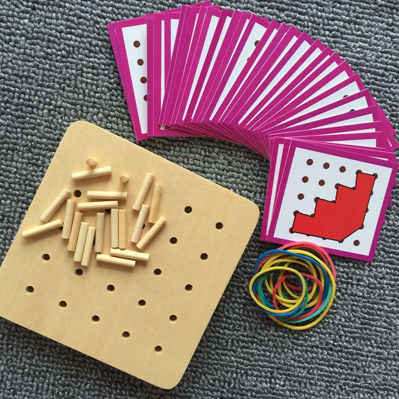 [Online Celebrity Recommended] Montessori Rubber Band Nailboard Early Childhood Mathematics Children'S Educational Toy Montessor