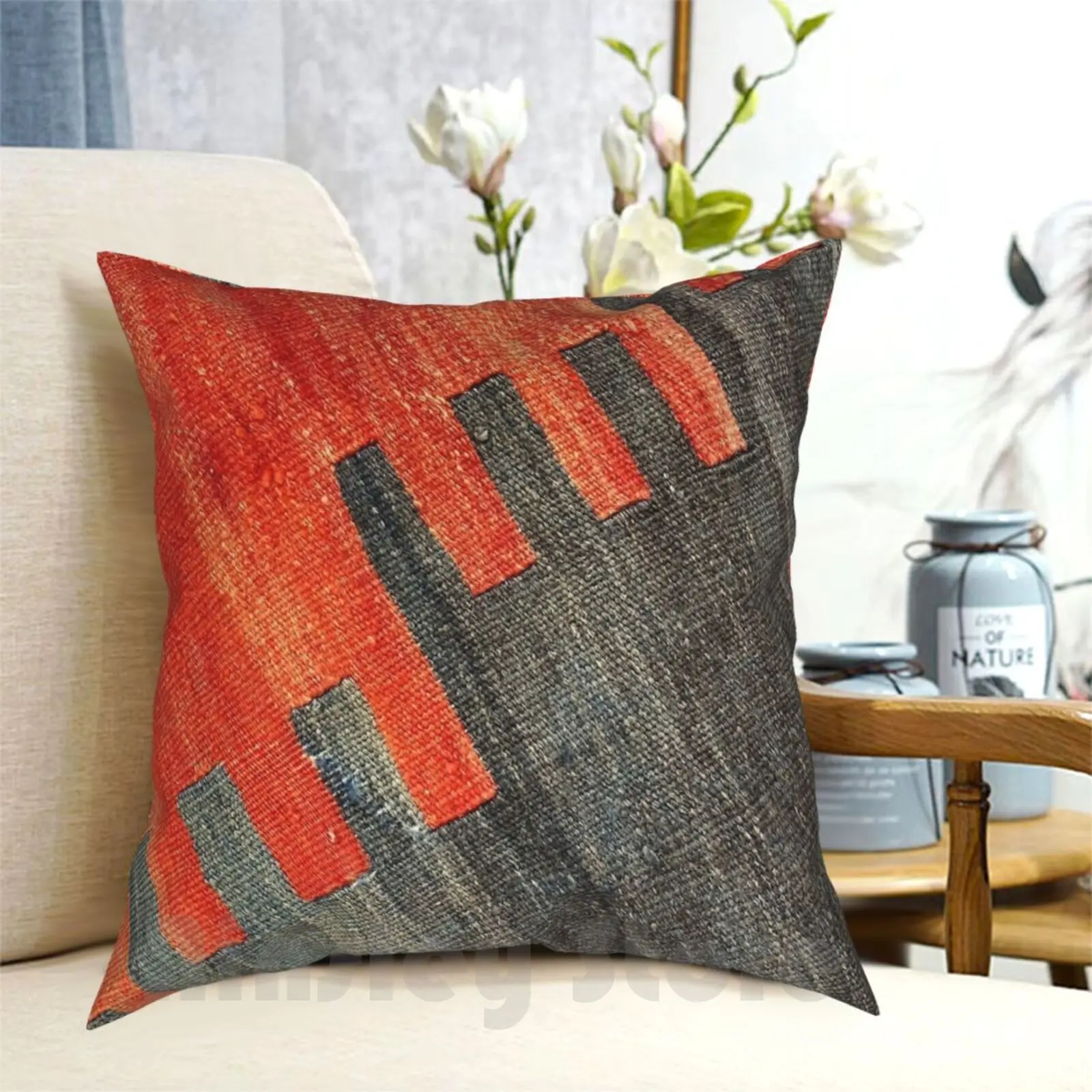 

Vintage Decorative Kilim , Navaho Weave , Woven Aztec Textile Pillow Case Printed Home Soft DIY Pillow cover Turkish Indian