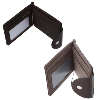 

Ultra-thin Slim Men Leather Money Clip Wallets ID Credit Card Holder Coin Purse