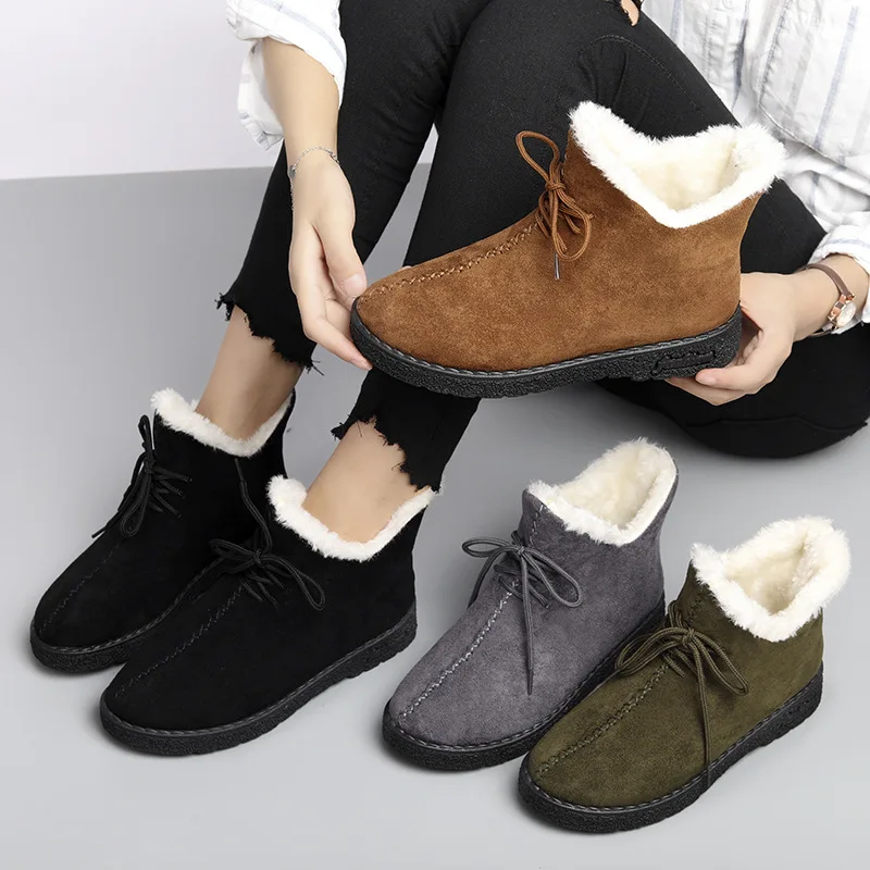 

Women Boots Winter Super Warm Snow Boots Ankle Boots For Women Lace Up Botas Mujer Boots Woman 2019 Winter Shoes