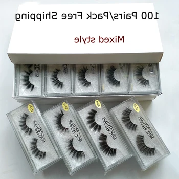 

Wholesale Eyelashes 20/30/50/100 Pairs 3D Mink Eyelashes Natural False Eyelashes Hand Made Makeup Eye Lashes 3d Mink Lashes Bulk