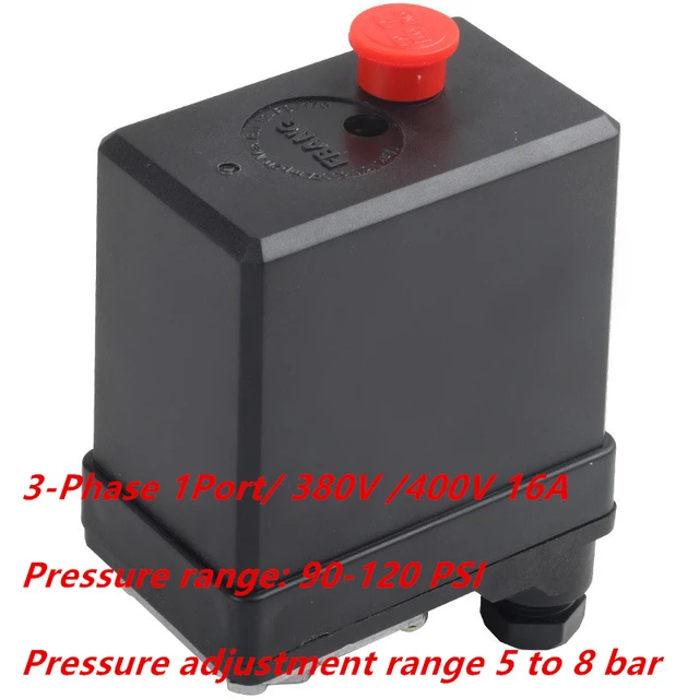 1 Phase 220-240V 5-8kgs 15A 175PSI 12Bar Pressostat De Compresseur D'air  Soupape De Commande 3Phase 380V 20A - AliExpress