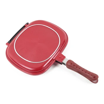 

28/32 CM Household Pan Double Side Grill Fry Pan Cookware Double Face Pan Steak Fry Pan Pancake Non-Stick Barbecue Cooking Tools