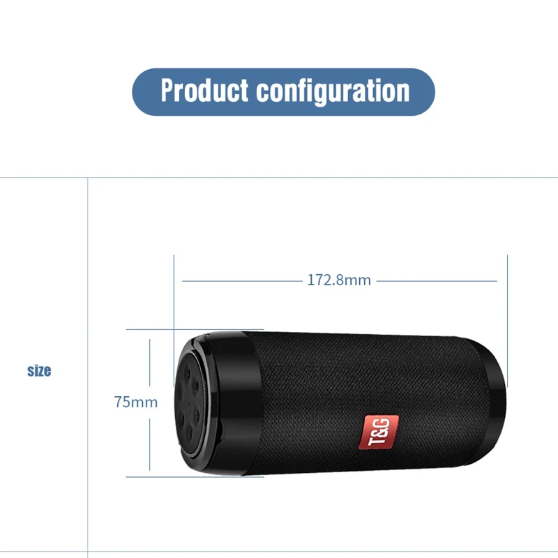 TG113C портативный Bluetooth мини динамик с fm радио водонепроницаемый сабвуфер