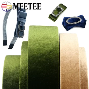 

Meetee 5/10meters 13/30/50MM Velvet Ribbon Webbing Clothes Hairpin DIY Handmade Sewing Decor Webbing Crafts Accessories AP576