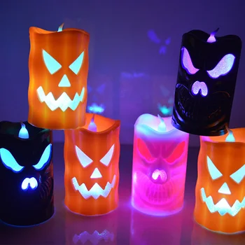 

LED Candle Light Bar Smokeless Multifunctional Party Club Festival Decoration Desktop Halloween Pumpkin Holiday Lighting Home
