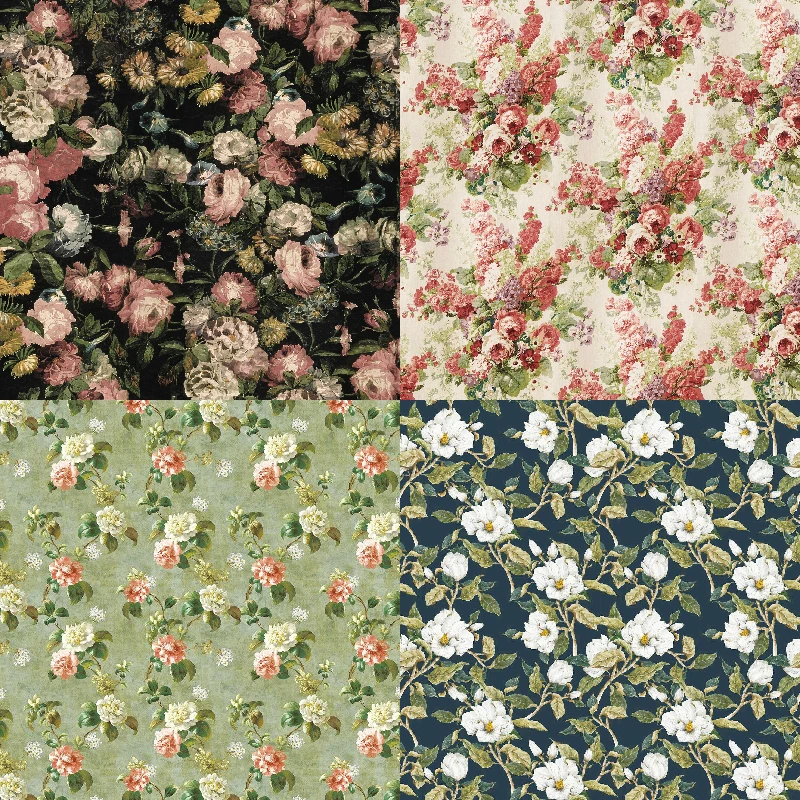 Panalisacraft 24 sheets 6"X6" flower patterned paper pad Scrapbooking paper pack handmade craft craft Background pad card