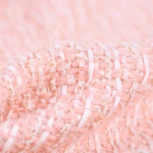 142 см шириной 580 г/м вес мягкий сладкий розовый твид вязаный хлопок акрил шерсть полиэстер для осень зима пальто куртка E1124