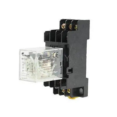 

DC 24V Coil LY2J 5A 250VAC/28VDC 3PDT Electromagnetic Power Relay w Base
