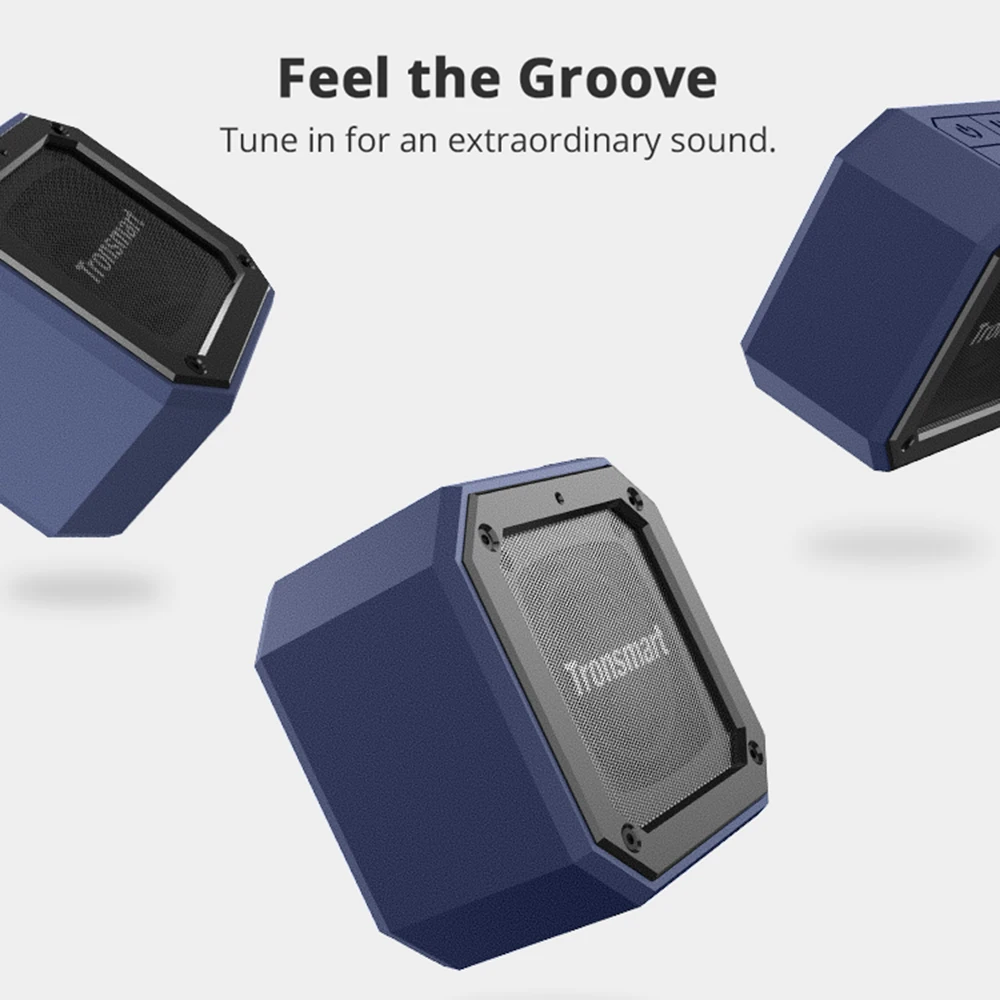 Tronsmart Bluetooth динамик элемент паз(Force Mini) Портативный BT4.2 динамик IPX7 водонепроницаемый TWS стерео звук беспроводной динамик