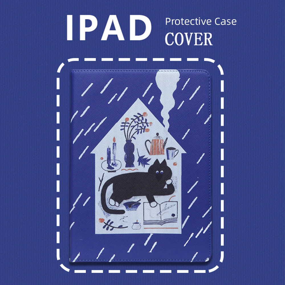 Чехол с рисунком для iPad 2017 2018 новый 10 2 2019 Mini 1 3 4 5 Pro 11 2020 Air PU кожаный чехол простой