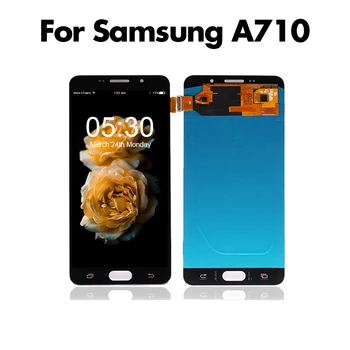 

10pcs/lot AMOLED LCD for Samsung for Galaxy A7 2016 A710 LCD A710F A710M Display Touch Screen Digitizer Free Shipping by DHL EMS