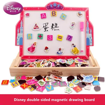 

100pcs Wooden Magnetic Double-sided Drawing Puzzle for 1-2-3 Years Old Children Educational Toy Gift