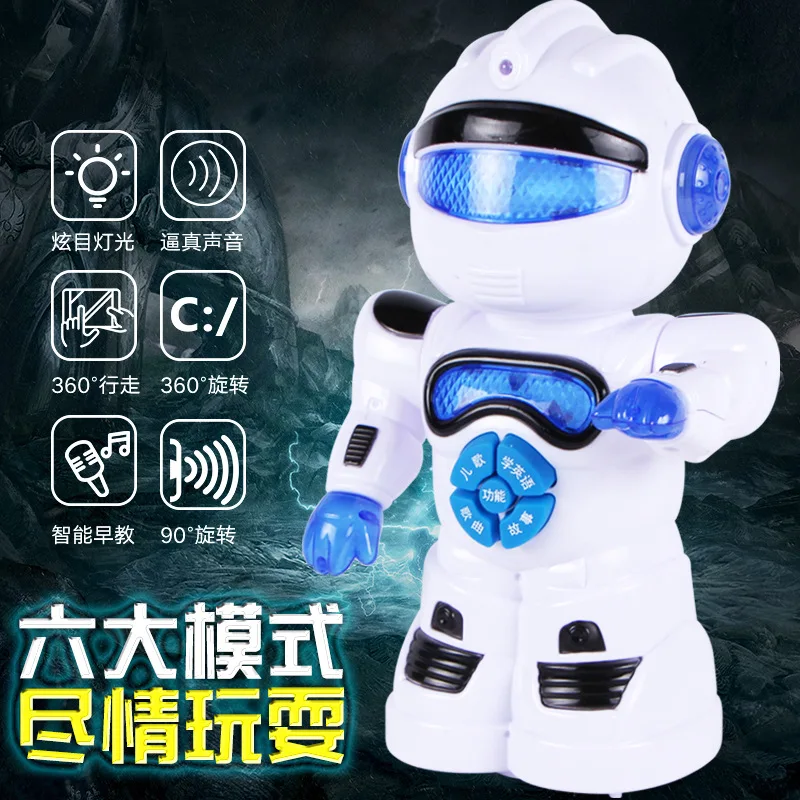 

T1 Electric 360-Degree Rotating Universal Smart Dancing Robot with Sound And Light Educational Early Childhood Story Machine Toy