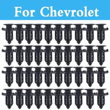 

50pcs 9mm Plastic Screw Rivet Push Fit Panel Trim Clips For Chevrolet Lanos Mw Niva Sail Spark Sonic Malibu Metro Monte Carlo