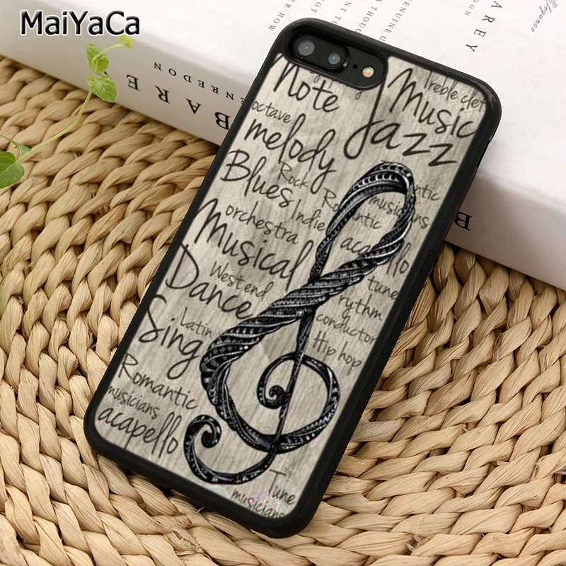 MaiYaCa Music note musical treble clef jazz blues Phone Case For iPhone 5 6 7 8 plus 11 12 13 Pro X XR XS Max Samsung S8 S9 S10 | Мобильные